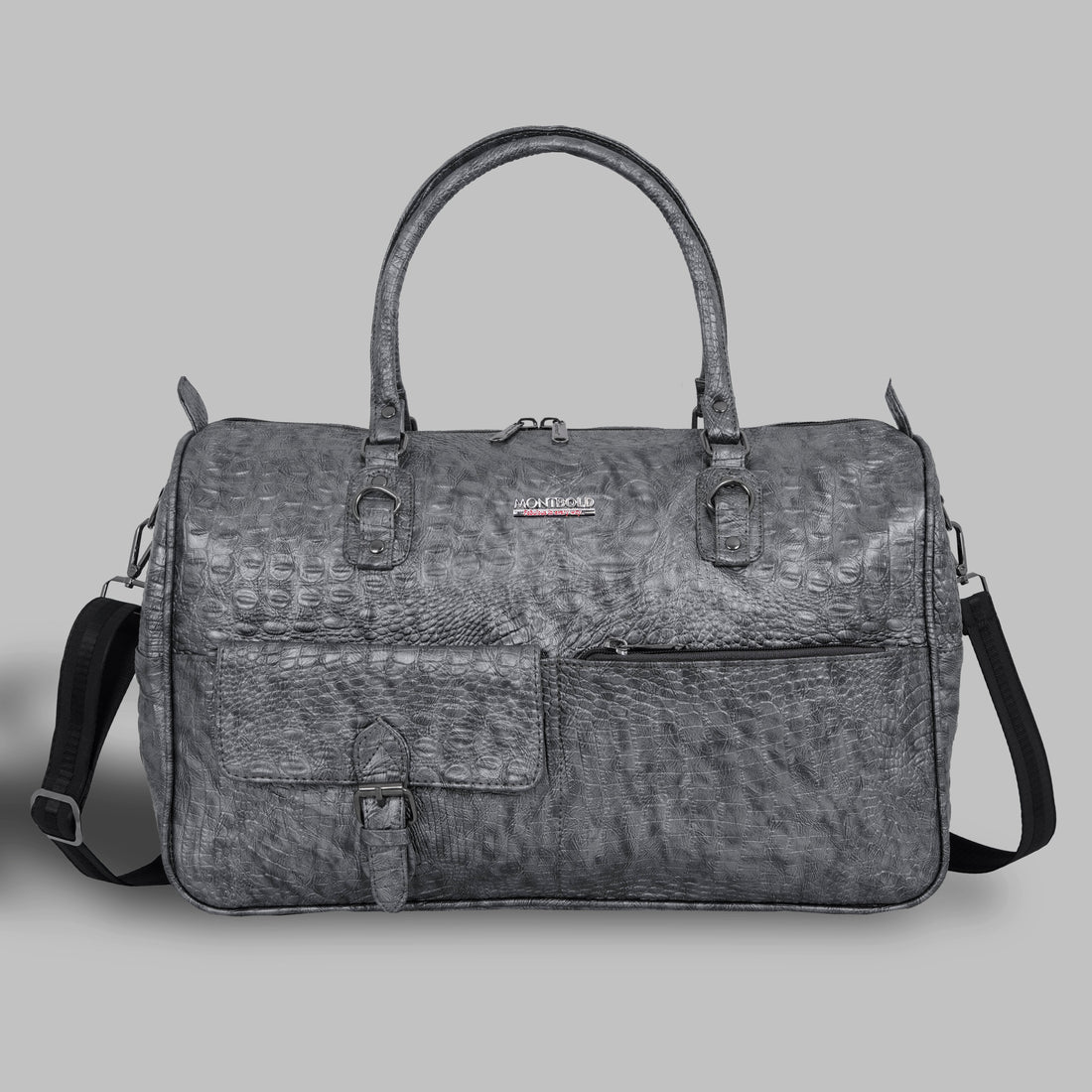 Premium Crocodile Leather Duffle Bag | Luxury Crocodile Texture Travel Bag