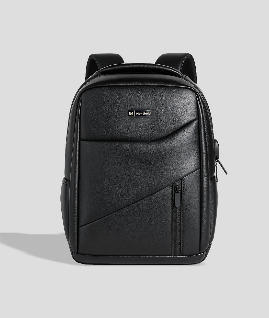 Black Vegan Leather Laptop Bag | Spacious 18L 16-Inch Briefcase for Professionals