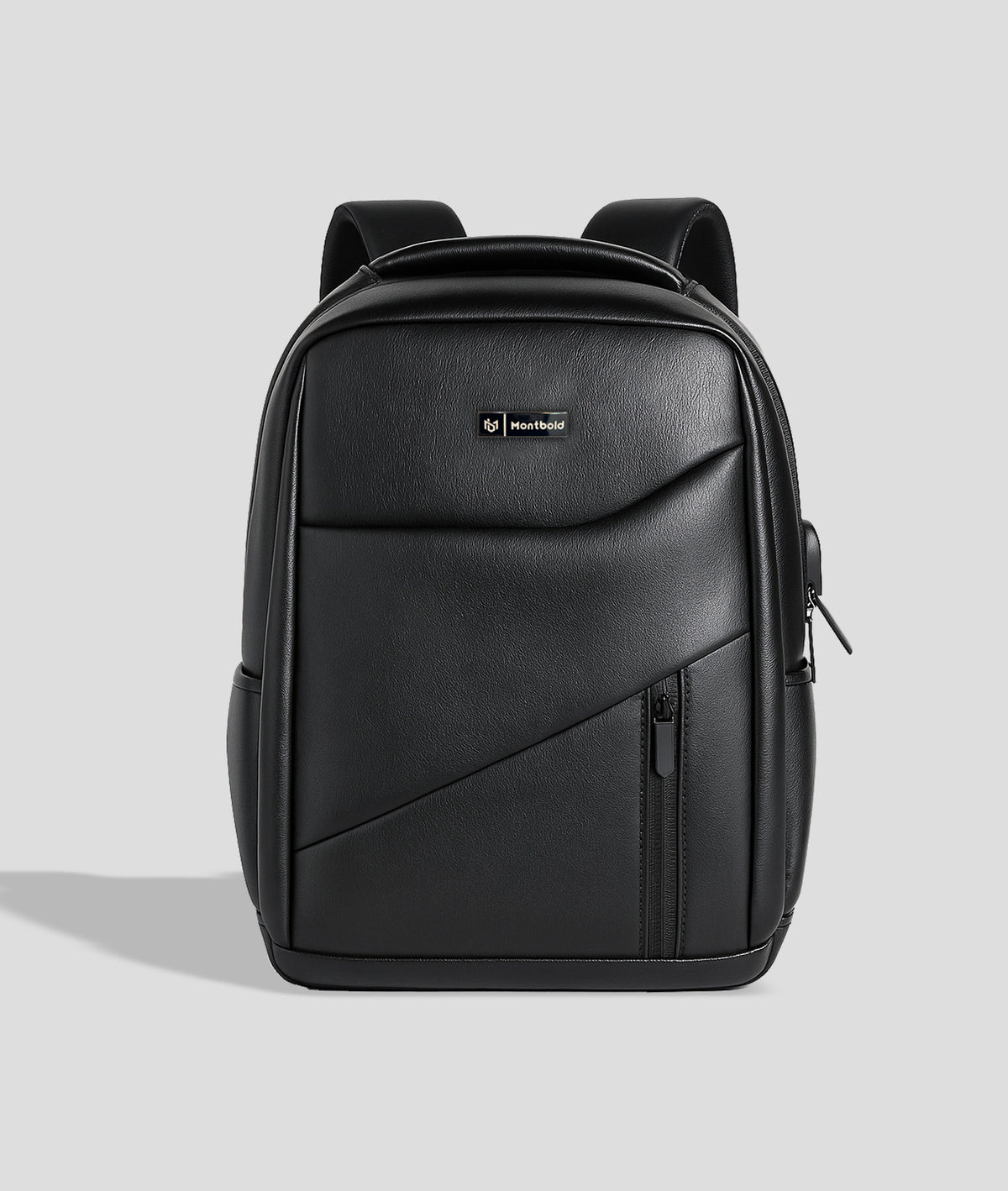 Black Vegan Leather Laptop Bag | Spacious 18L 16-Inch Briefcase for Professionals