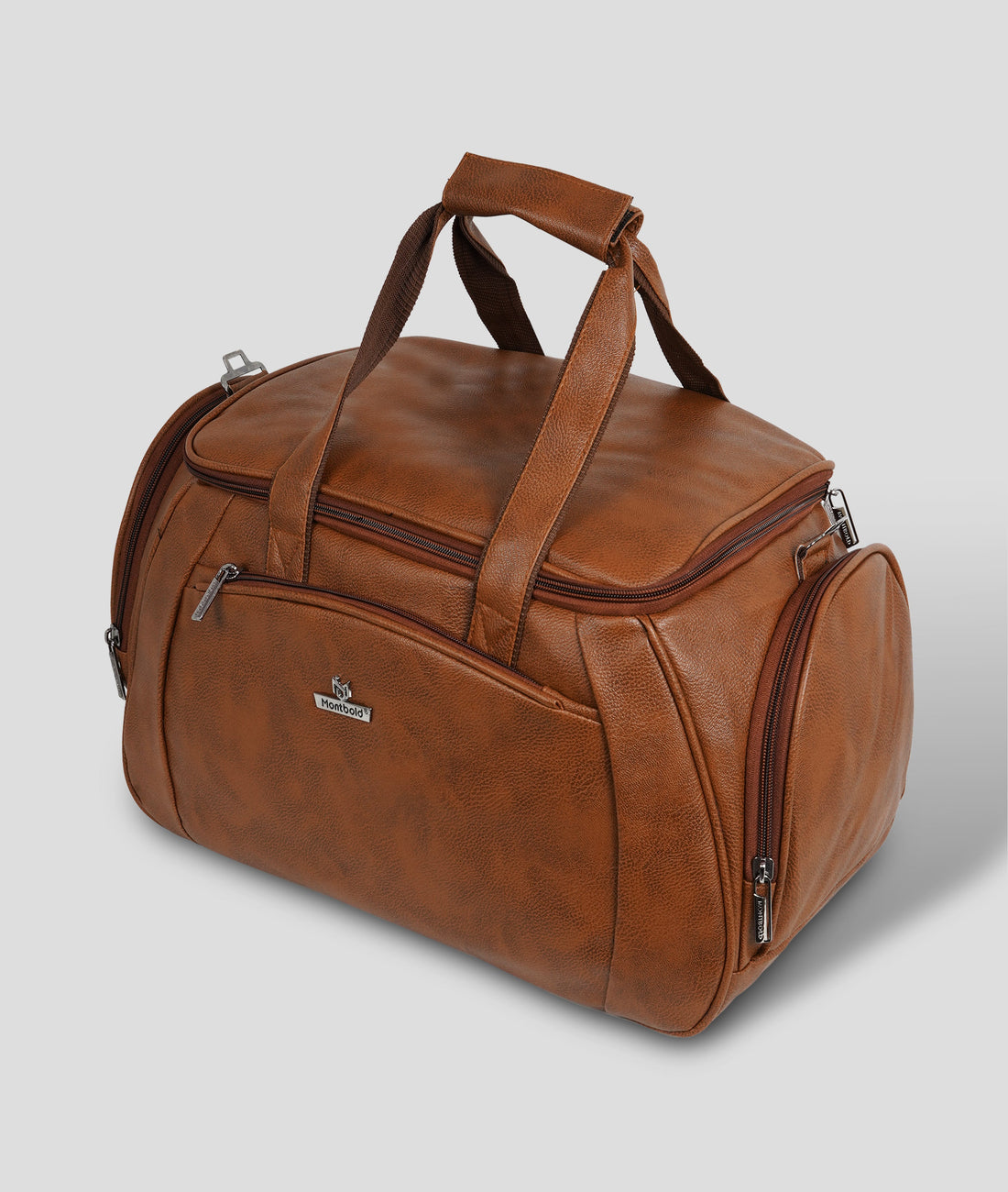 Premium Leatherette Duffle Bag with Multiple Compartments